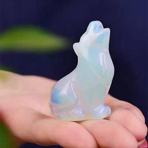 Natural Crystal Healing Stone Chaotian Wolf healing stone for folk crafts 1pcs