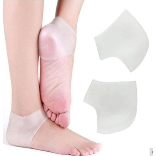 1Pair Feet Care Socks Silicone Moisturizing Gel Heel Socks Foot Skin Care Protectors Anti cracking Heel Protector Pain Relief