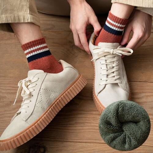 Autumn Winter Vintage Loose Solid Colors Socks For Women Harajuku Needles Knitting Striped Thicken Cotton Socks Dropshipping