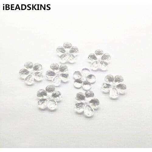 New arrival! 22x23mm 390pcs Clear Flower shape beads for Necklace jewelry DIY making /Earrings parts,hand Made Jewelry DIY