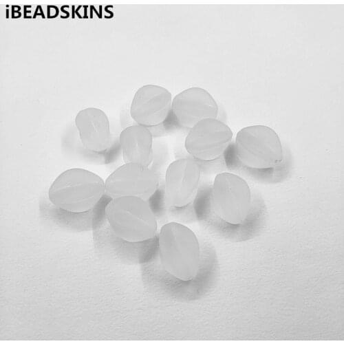 New arrival! 23x14mm 180pcs Frosted matte Clear Carambola shape beads for Necklace,Earrings parts,hand Made Jewelry DIY