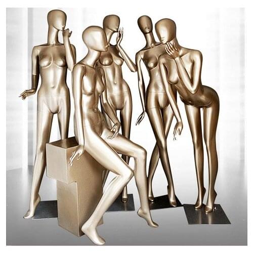 New High Quality Fashionable Mannequin Golden Female Mannequin High Quality Hot Sale