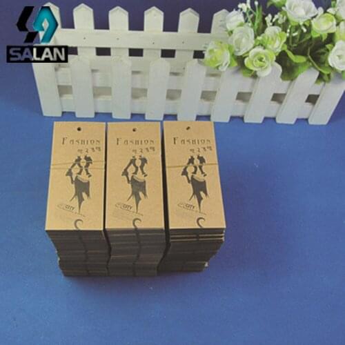 Factory direct sales spot high-grade clothing kraft paper small tag set cotton and linen clothing listed womens universal tag a