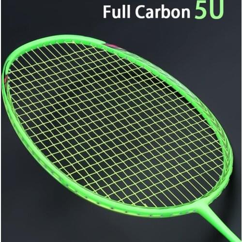 Super Light 5U Carbon Fiber Badminton Rackets Strung Professional Racket With Bags Strings Sports Racquet Adult Z Force Speed