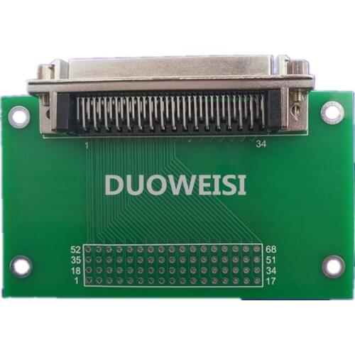 SCSI 68 core female header wiring board capture card adapter board relay terminal block with screws