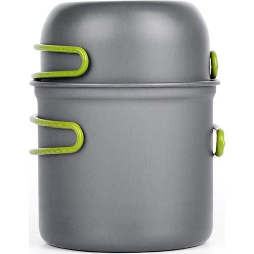 Ultralight Camping Cookware Utensils outdoor tableware set Hiking Picnic Backpacking Camping Tableware Pot Pan 1-2persons