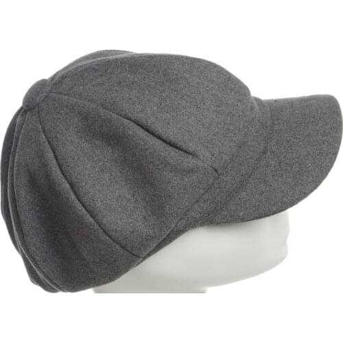 Octagonal cap Pure color Woolen Fashion Octagonal cap Autumn Winter Unisex British Style Octagonal cap outdoor cold proof hats