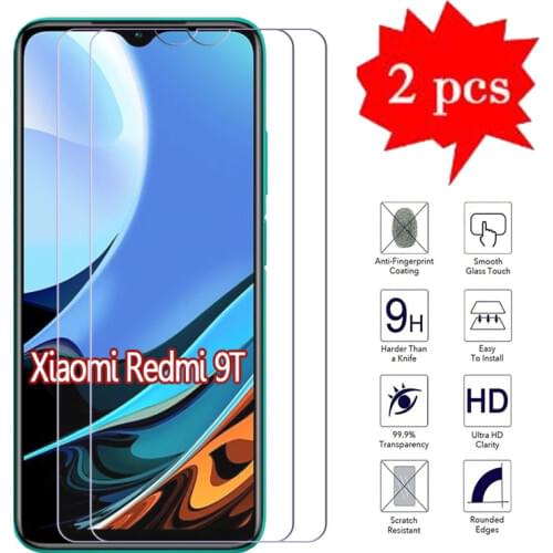 2-1Pcs Glass For Xiaomi Redmi 9T 9H 2.5D Protective Film Tempered Glass For Redmi 9T 9 T Front Screen Protector Cover