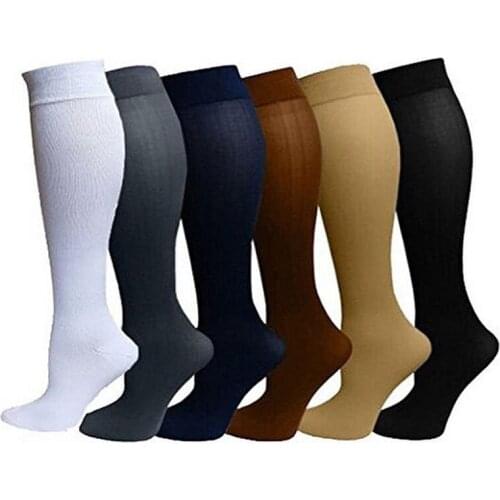 David angie Unisex Medical Compression Socks Women Men Pressure Varicose Veins Leg Relief Pain Knee High Stockings 1Pair,1Yc2101