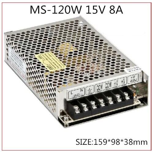 120W 15V 8A Compact Single Output Switching power supply for LED Strip light AC-DC Free Shipping