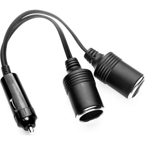 12V Car Cigarette Lighter Splitter Cable Dual Socket Charger Power Adapter Car Auto Twin Double Cigarette Lighter Extension
