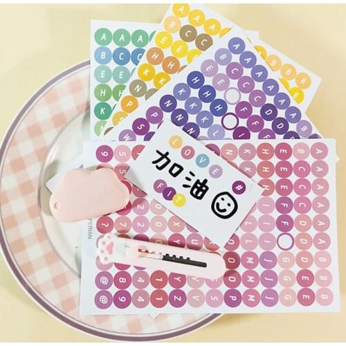 4 Sheets Numbers Letter Stickers for DIY Diary Scrapbooking Decoration Alphabet Notebook Journaling Stickers Label Kids Gifts