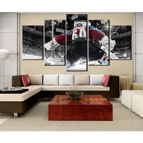 5 Piece Canvas Art Ice Hockey Goalkeeper Sport Modern Decorative Paintings on Canvas Wall Art for Home Decorations Wall Decor