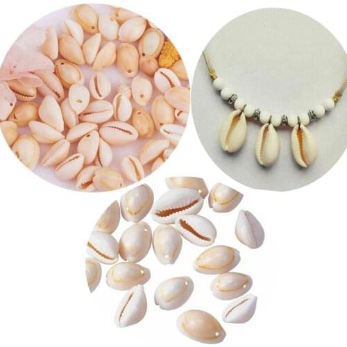 50pcs Creamy White Natural Sea Shell Loose Beads Accessories for DIY Bracelets conch Seashells Ornament Fish Tank Decor