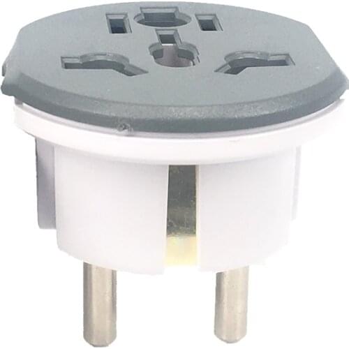 EU Plug Adapter Universal 16A EU Converter 2 Round Pin Socket AU UK CN US To EU Wall Socket AC 250V Travel Adapter High Quality