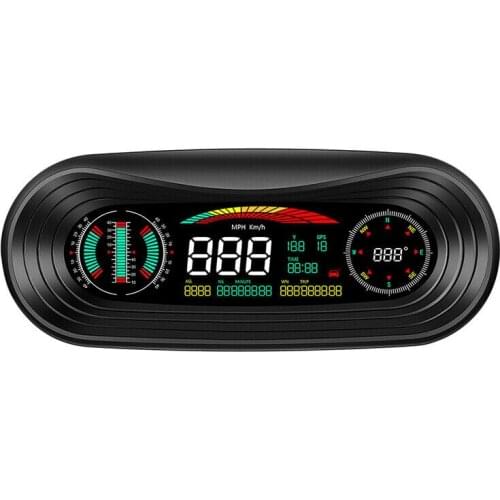 Car OBD2 HUD Head-Up Display GPS Speedometer Digital Multi-Function Slope Meter