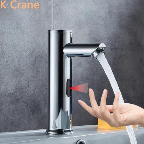 Touchless Faucet Bathroom Smart Infrared Motion Sensor Tap Luxury Brass Battery Grifo Basin Sink Chrome Torneira Modern Faucets