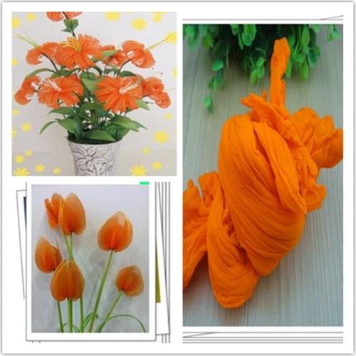 Free shipping 47 colors mix shipping or only one color ship mesh flowers,nylon stocking material/ronde flower for DIY flower