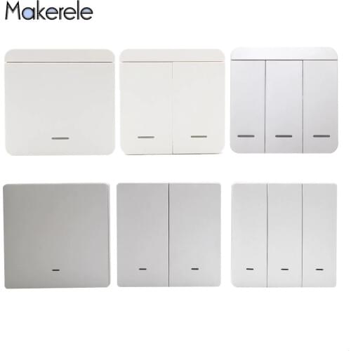 1/2/3 Gang Wireless Smart Light Switch Lamp 433Mhz Smart Wall Panel Push RF Remote Control No Battery