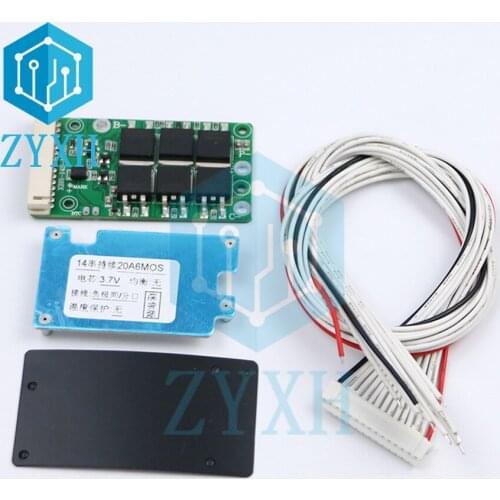 BMS 14S 52V 15A/20A 18650 Li-ion Lithium Battery Charge Board Common Port/Same Port 2-in-1 Short Circuit Protection For E-bike