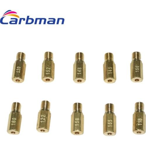 Carbman 10 Pcs Carburetor Main Jet Kit for PWK OKO CVK K120-K170 Carbs Main Jets Motorcycle Spare Parts