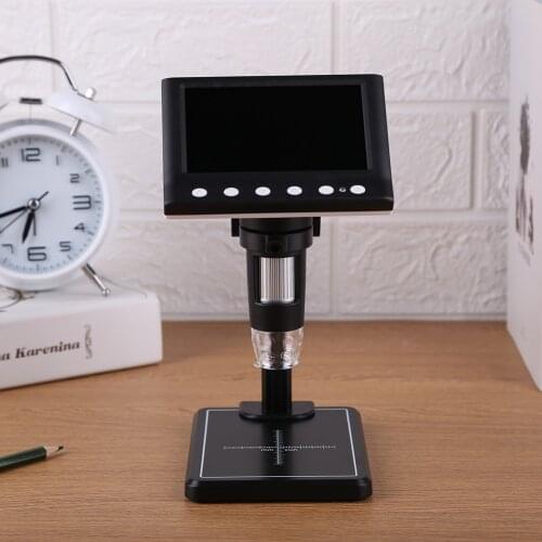 8 LED Lights Digital Microscope Electronic 2MP 4.3 Inch HD LCD 1000X Magnifier Motherboard Repair Digital Electronic Microscope