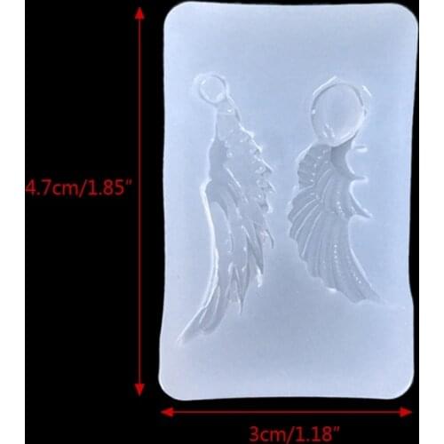 DIY Wing Shape Silicone Mold Handmade Pendant Necklace Earrings Hair Ring Clay UV Epoxy Resin Art Craft Making Tools