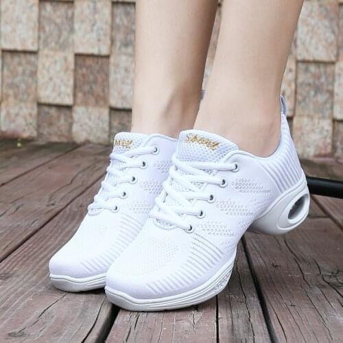 Breathable Mesh Dance Sneakers Women Ladies High Quality Jazz Modern Dance Shoes Hip Hop Fitness Trainers Shoes