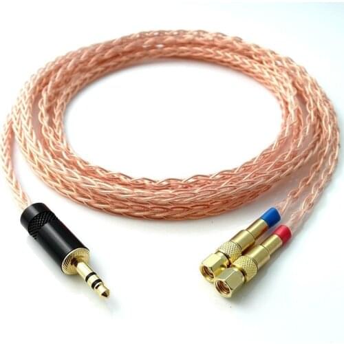 HE series headset balance line 3.5mm plug 8share single crystal coppor silver plated wire HE300 HE400 HE500 HE560 HE6
