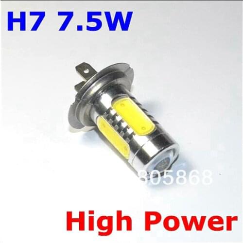 Hot Sale H7 7.5w with Lens Super Bright Car Led Front Headlights h7 led High Low Light Fog Bulb Lights Lamp 12v