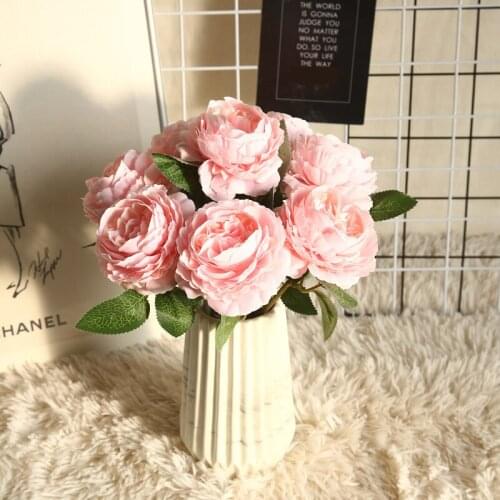 Western peony flower simulation flower plant wedding decoration INS wind plant wall flower wall rose party decoration