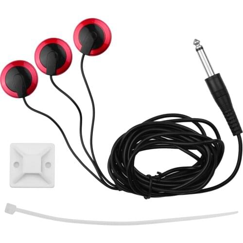 Adhesive Instrument Pickup Acoustic Guitar Pickup Mini Transducer with 1/4 Inch Connector for Violin Mandolin Ukulele