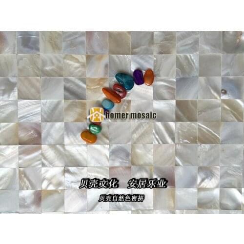 Kitchen backsplash mosaic tiles, bathroom shower wall tiles natural mother of pearl mosaic mesh backing 2mm thick free shipping