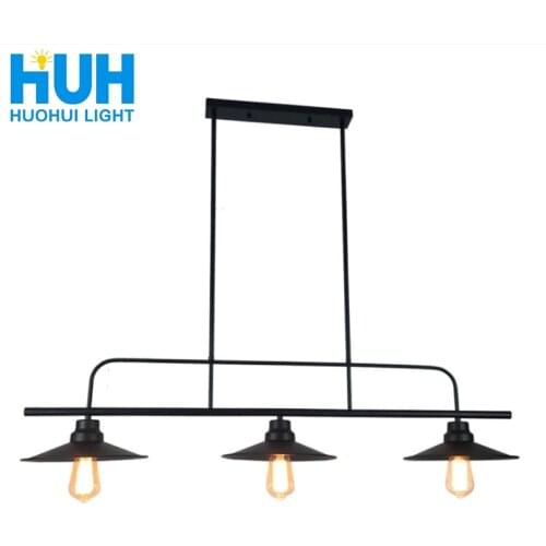Nordic Retro Industrial Style Wrought Iron Chandelier American E27 Lamp Bar Restaurant Cafe Creative Three Head Pot Chandelier