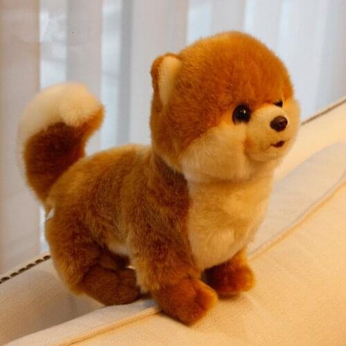 Dorimytrader lovely mini animal Shiba Inu plush toy soft quality pet animals akita dog doll baby gift decoration 28x22x13cm