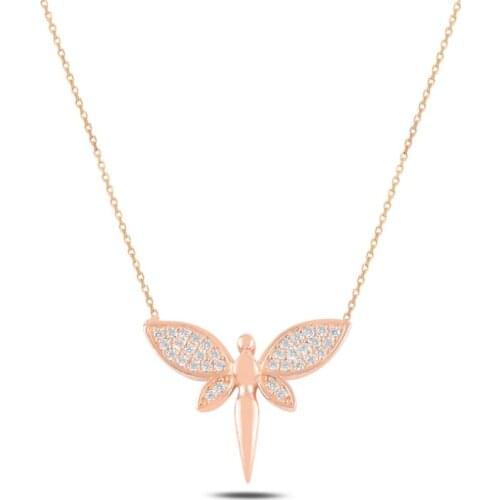 Silver 925 Set Fairy Zircon Cubic Zirconia Necklace