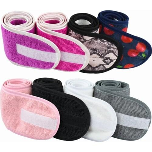 Adjustable Facial Hairband Makeup Head Band Toweling Hair Wrap Shower Cap Stretch Facial Headband Hair Acessories