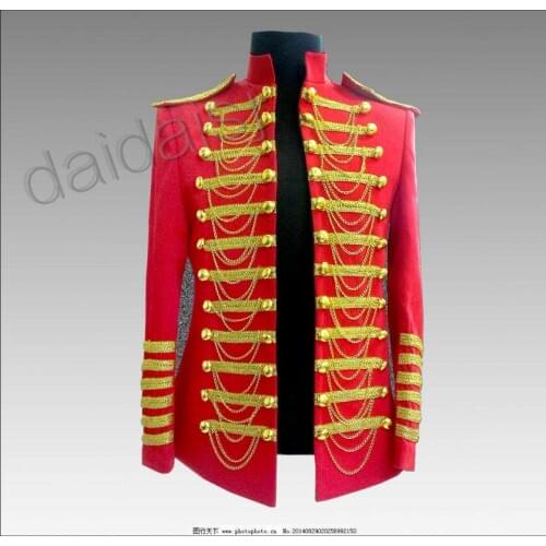 S-5xl New Mens Red Phnom Penh Blazers Jackets Men Singer Stage Costumes Night Bar Performance Formal Dress Plus Size Clothing