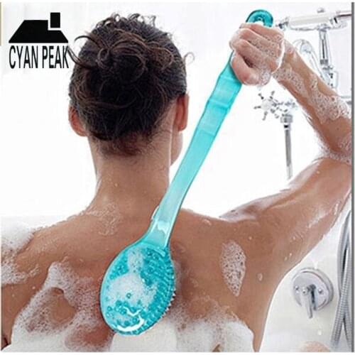 Long Handle Bath Brush Skin Massager Body Brush Bathroom Accessories Massage Shower Back Rubbing Scrubber Cleaning Brushes
