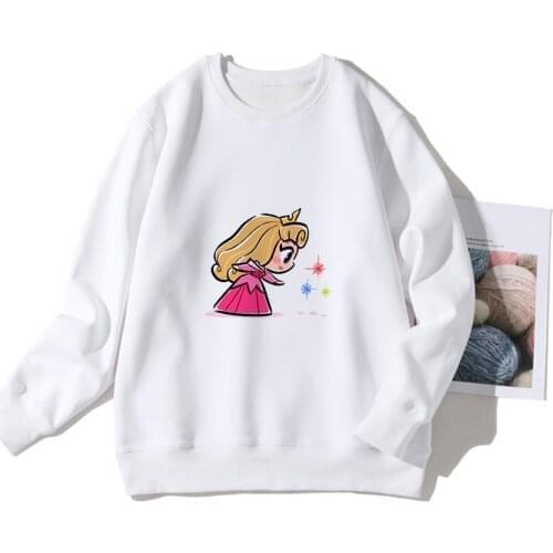 Disney Hoodie Women Sweetshirts Animated Vintage Clothes Tops Girls Comfy Pullovers Long Sleeve Vogue Princess Kawaii Harajuku
