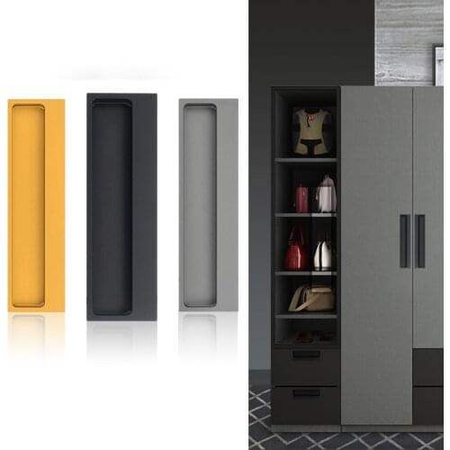 Embedded Stealth Furniture Handle Hardware Hidden Door Handles Recessed Pull Sliding Door Handles Bedroom Door Cabinet Handle