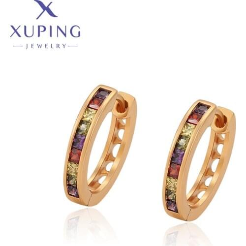 Xuping Jewelry New Arrival Fashion Hoop Earrings For Women Gift A00786590