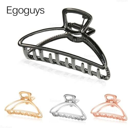 1PC Girls Hair Claw Women Geometric Hair Clamp Grab Hair Jaw Clip Grip Barrettes Korean Style Hair pin Metal Styling Accessories