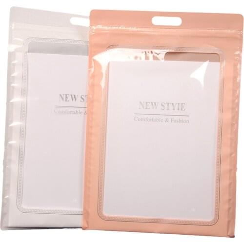 100pcs English clothes bag T-shirt vest Ziplock bag skirt pants childrens clothing tote underwear packaging bags