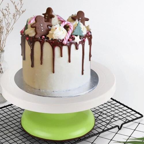 50% Dropshipping!Cake rotating rack food grade low noise plastic cake rack household small round decor turntable kitchen tools