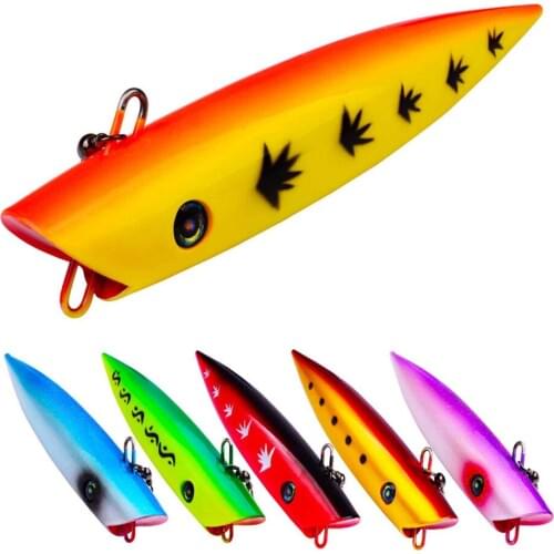 6PCS Fishing Big popper Minnow Fish Bass lure hook baits 18cm/69g