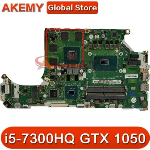 A715-71 Motherboard For ACER Laptop A715-71G AN515 Laptop C5MMH/C7MMH LA-E911P NBQ2Q11006 with i5-7300HQ GTX 1050 DDR4 Mainboard