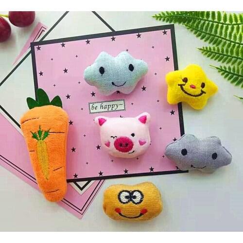 10PCS/Lot plush cartoon Radish Clouds Applique Crafts for Children Socks and Gloves Accessorie