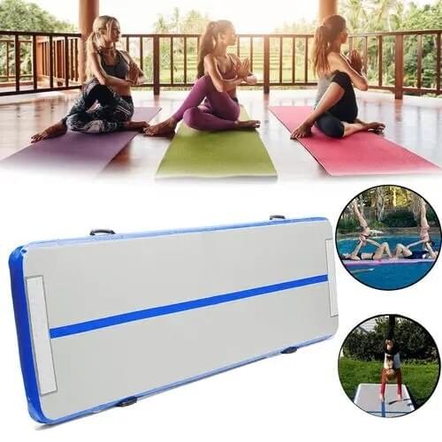 Free Shipping 3m 4m 5m Inflatable Gymnastic Air Tumbling Practice Track Floor Exercise Mat With Pump For Outdoor Yoga Training
