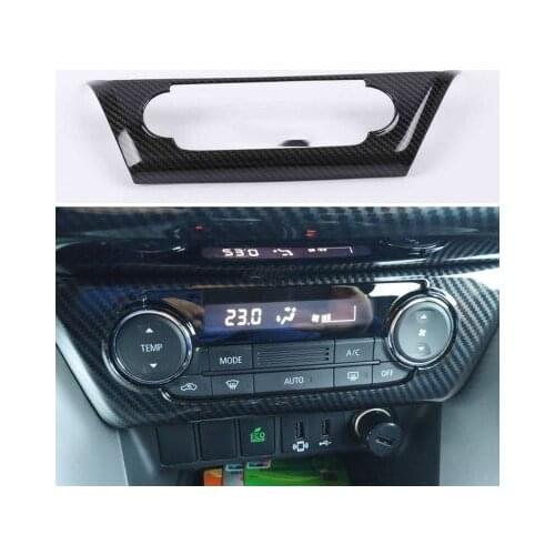 For Mitsubishi Eclipse Cross 2018 2019 ABS Chrome Air conditioning switch decorative frame Anti-scratch protection Car styling